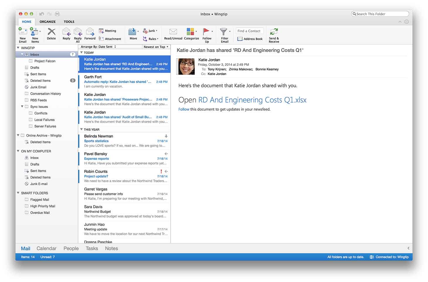 新しい「Outlook for Mac」がリリース。他のOffice製品は2015年に登場予定