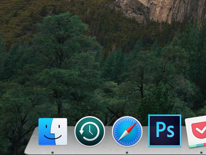 【OS X Yosemite】ドックの背景を3D化する設定方法