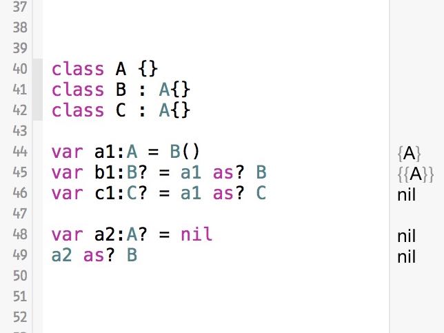 【Swift】as?演算子を使ったキャストでは結果がoptionalとなる