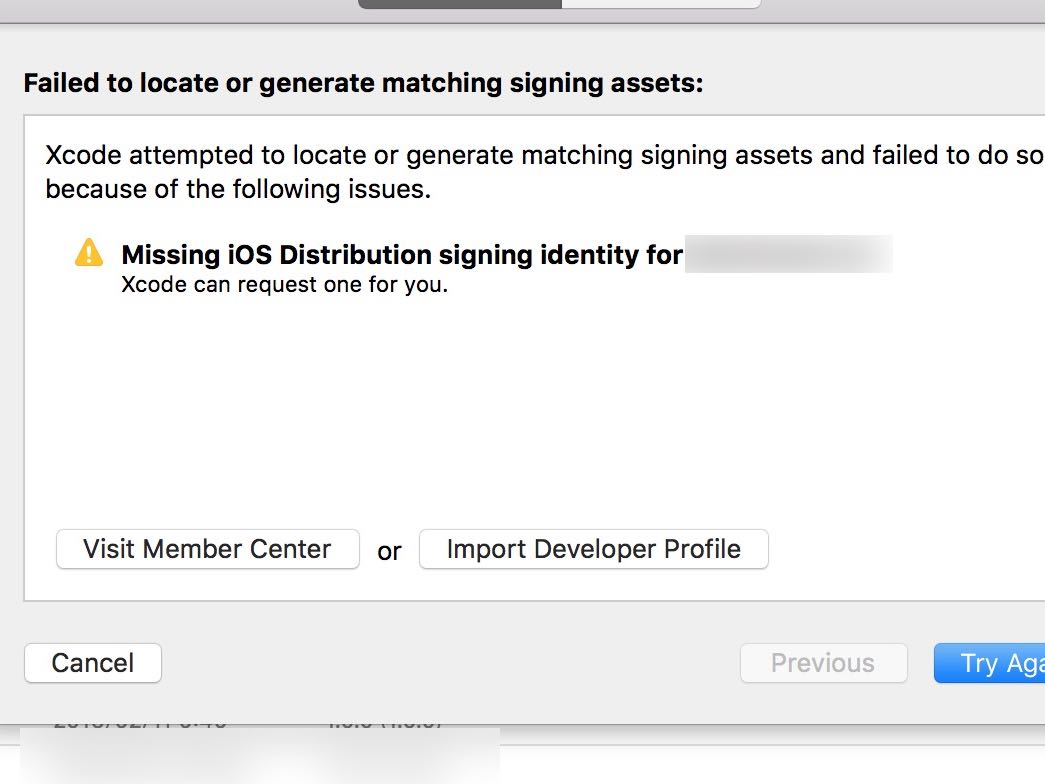 2016年2月15日以降、Missing iOS Distribution Signing identity for XXX というエラーが出た場合の解決方法