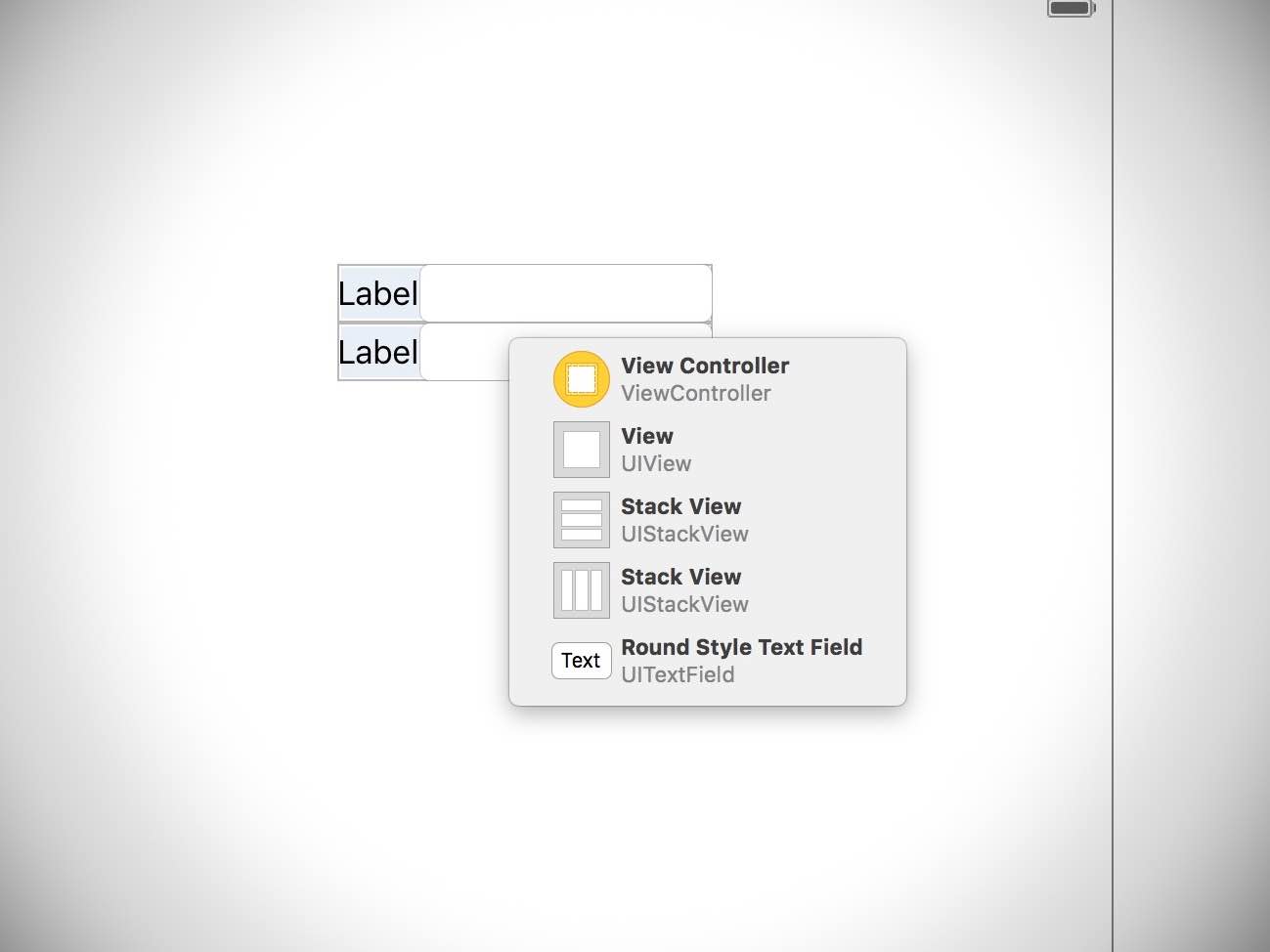 XcodeのStoryboardで部品を選択しやすくする2つの方法