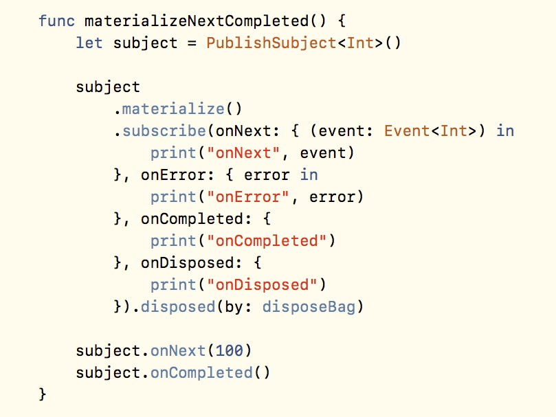 【RxSwift】materialize, dematealizeを使ってみた